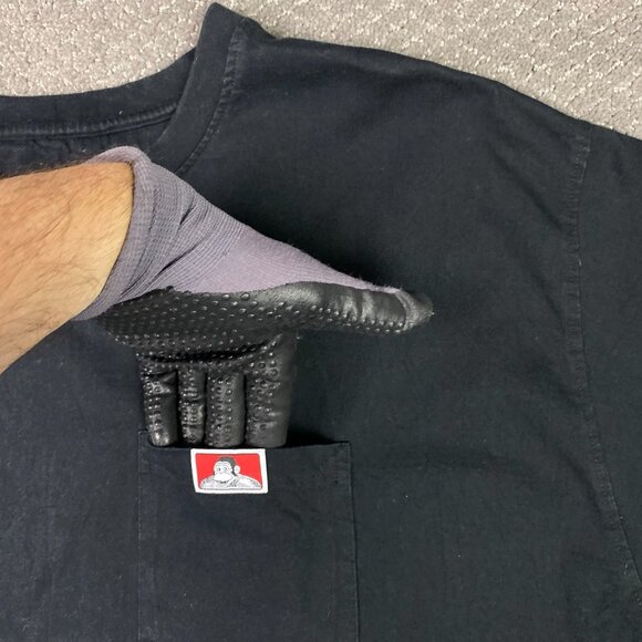 Ben Davis Shirt Men's 3XL Black Pocket T Shirt Heavyweight Cotton - Picture 3 of 8